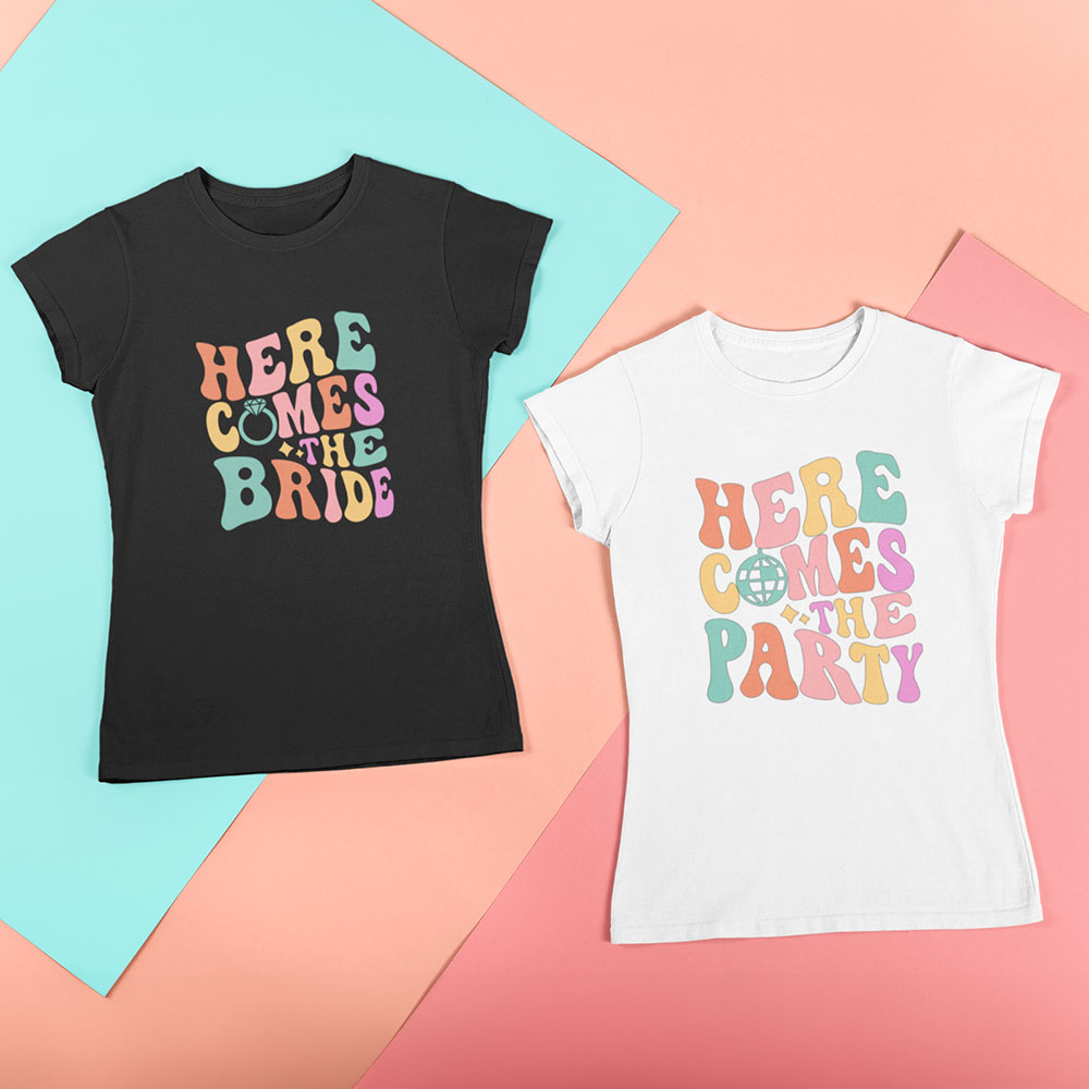 Camisetas despedida He comes the bride