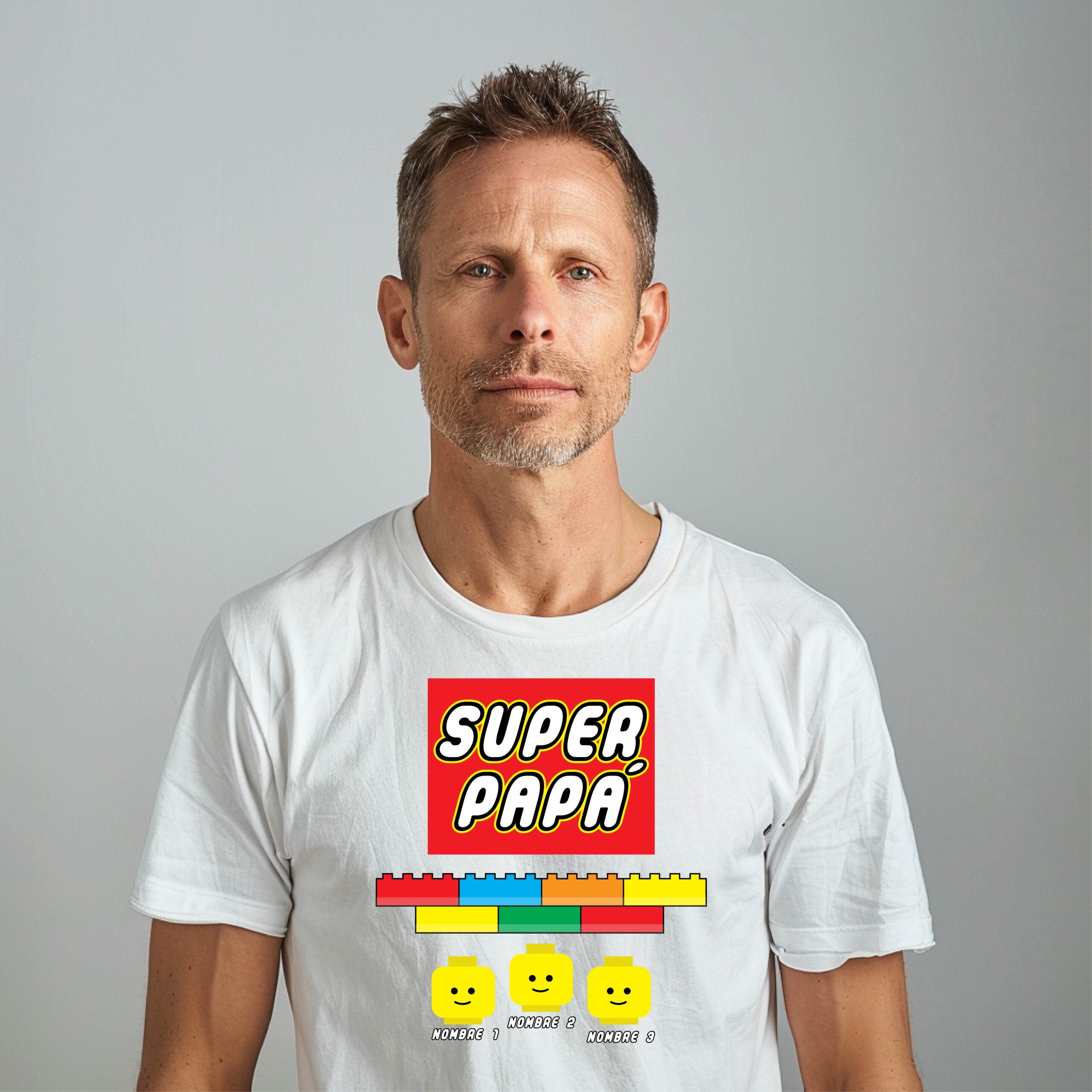 Camiseta Súper Papá LEGO M1 Blanco