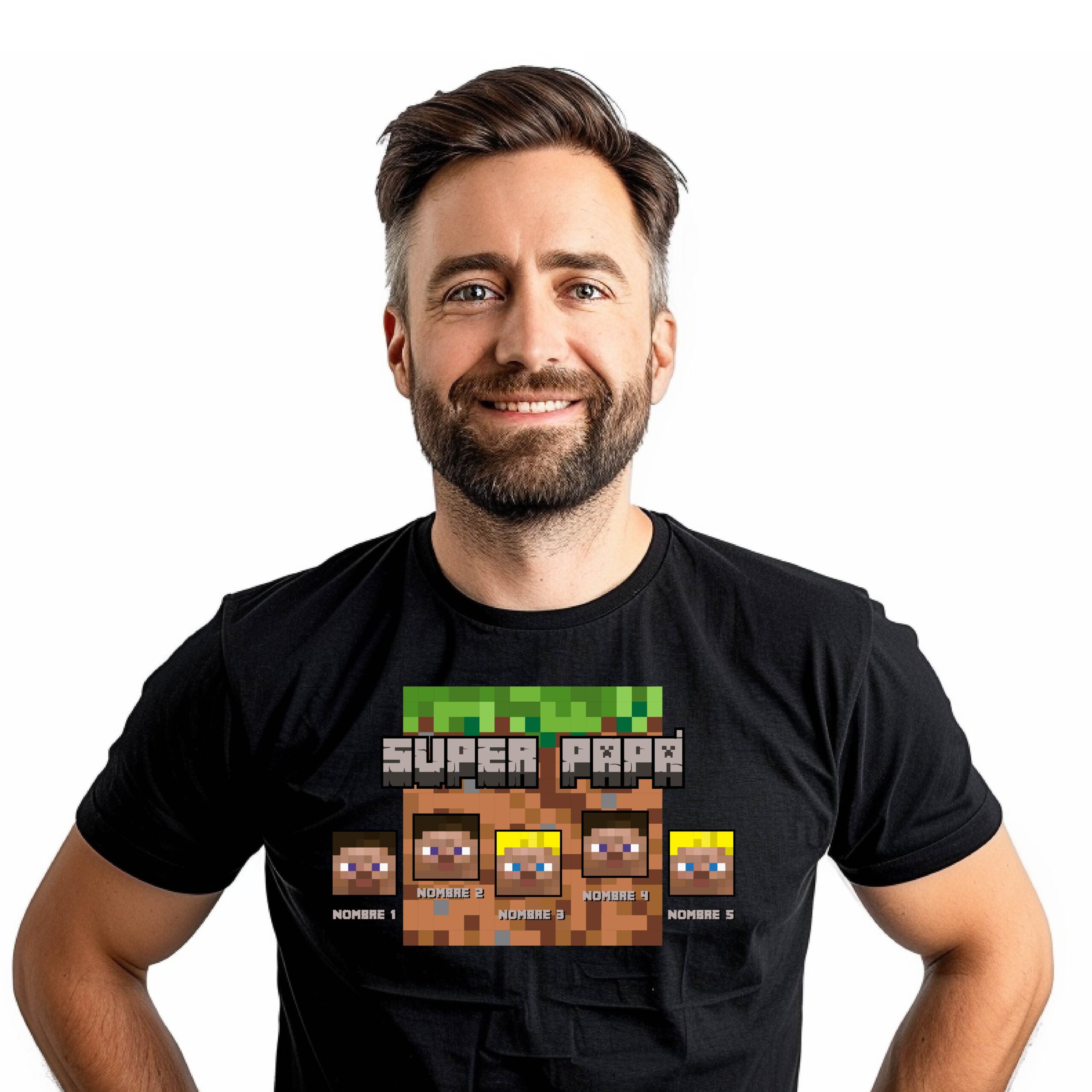 Camiseta Súper Papá Minecraft M2